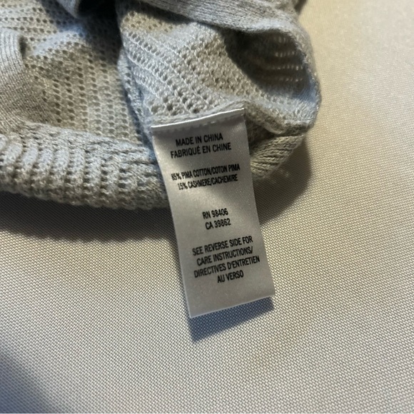 Theory Women Tunic Top Sea Cottoncash Hopeswell Tank Crochet Knit Size Small - Picture 3 of 6